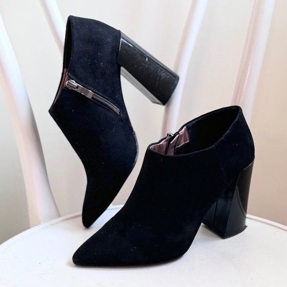 Matt and Nat Chunky Heel Vegan Suede Ankle Boots Shoes size 37 - Picture 1 of 7